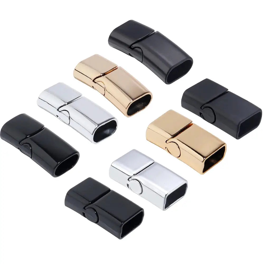 5Pcs Alloy Magnetic Clasps Round Square Corners Leather Cord End Clasp Connectors For DIY Jewelry Making Bracelet Accessories Subohmontaser