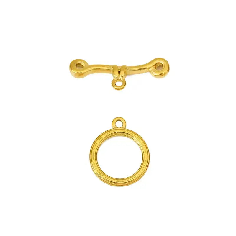 5sets PVD Never Fade Stainless Steel OT Clasps Toggle Bracelet Hooks End Necklace Connectors ForDiy Jewelry Making Accessories Subohmontaser