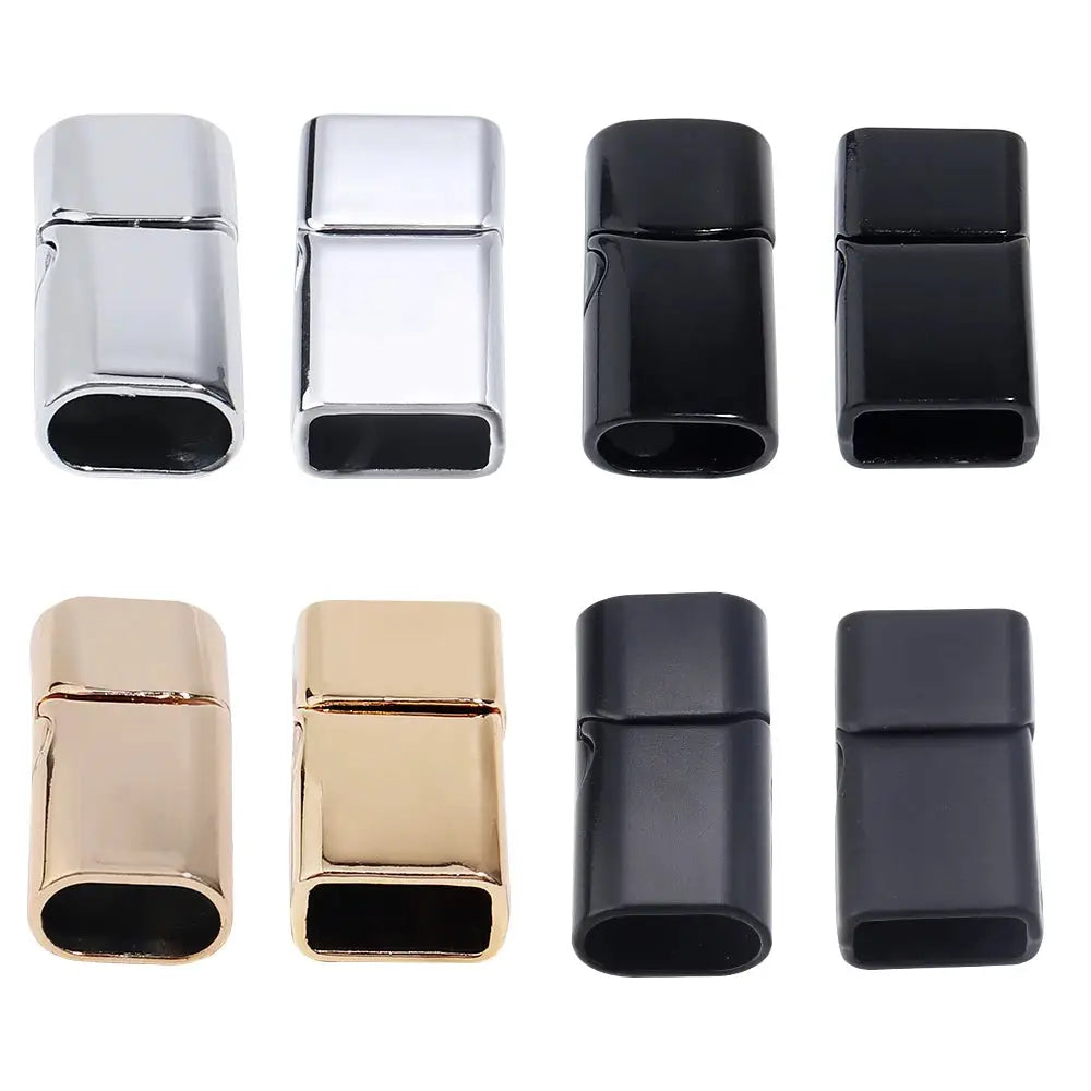 5Pcs Alloy Magnetic Clasps Round Square Corners Leather Cord End Clasp Connectors For DIY Jewelry Making Bracelet Accessories Subohmontaser