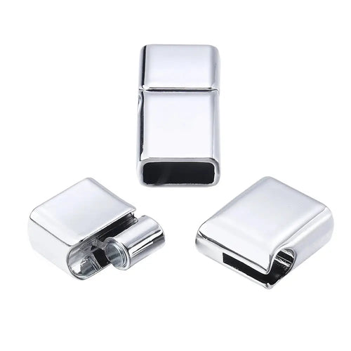 5Pcs Alloy Magnetic Clasps Round Square Corners Leather Cord End Clasp Connectors For DIY Jewelry Making Bracelet Accessories Subohmontaser