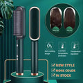 Smart hair straightener brush with anti-scalding design, temperature control, and sleek new style