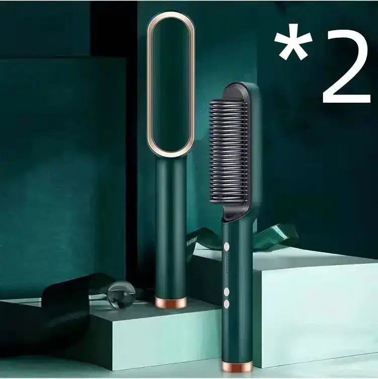 Cordless hair dryer and straightener combo set with sleek green design, modern styling tools