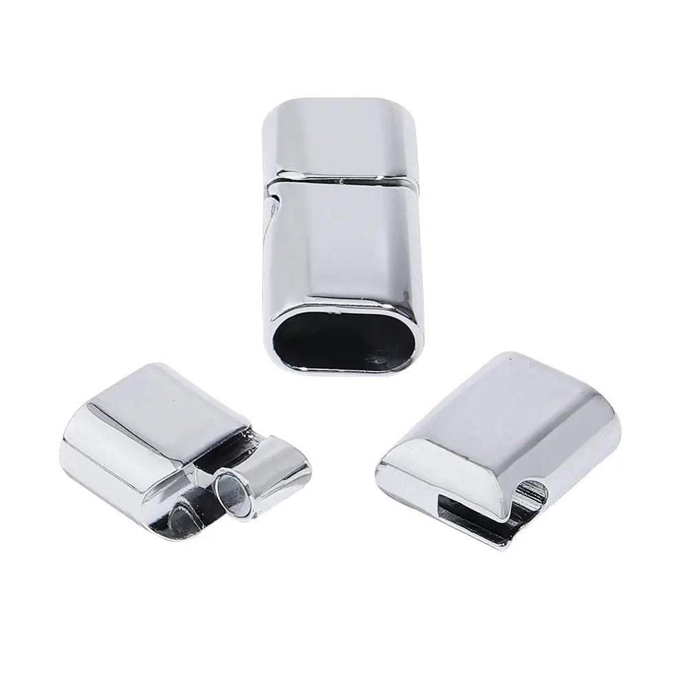 5Pcs Alloy Magnetic Clasps Round Square Corners Leather Cord End Clasp Connectors For DIY Jewelry Making Bracelet Accessories Subohmontaser