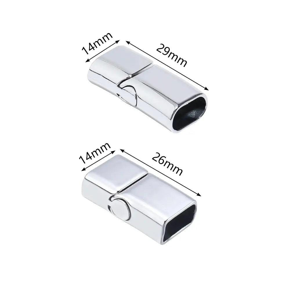 5Pcs Alloy Magnetic Clasps Round Square Corners Leather Cord End Clasp Connectors For DIY Jewelry Making Bracelet Accessories Subohmontaser