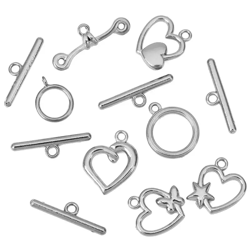 5sets PVD Never Fade Stainless Steel OT Clasps Toggle Bracelet Hooks End Necklace Connectors ForDiy Jewelry Making Accessories Subohmontaser