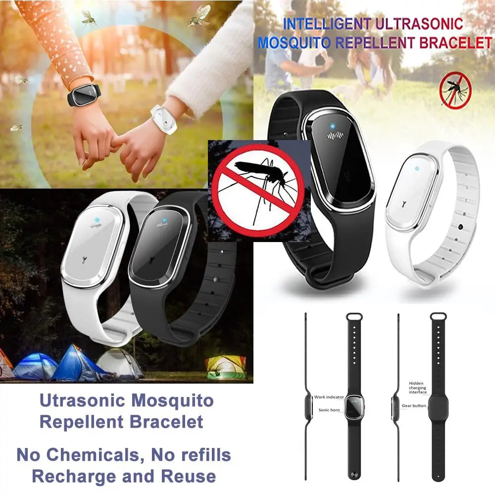 Super Shield Mosquito Repellent Watch Band Ultrasonic And Electronic Salmon Lucky