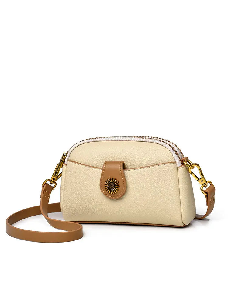 Comfy Soft Leather Women's Bag - Spring Summer New Flip Zipper Fashion Jade Lemon