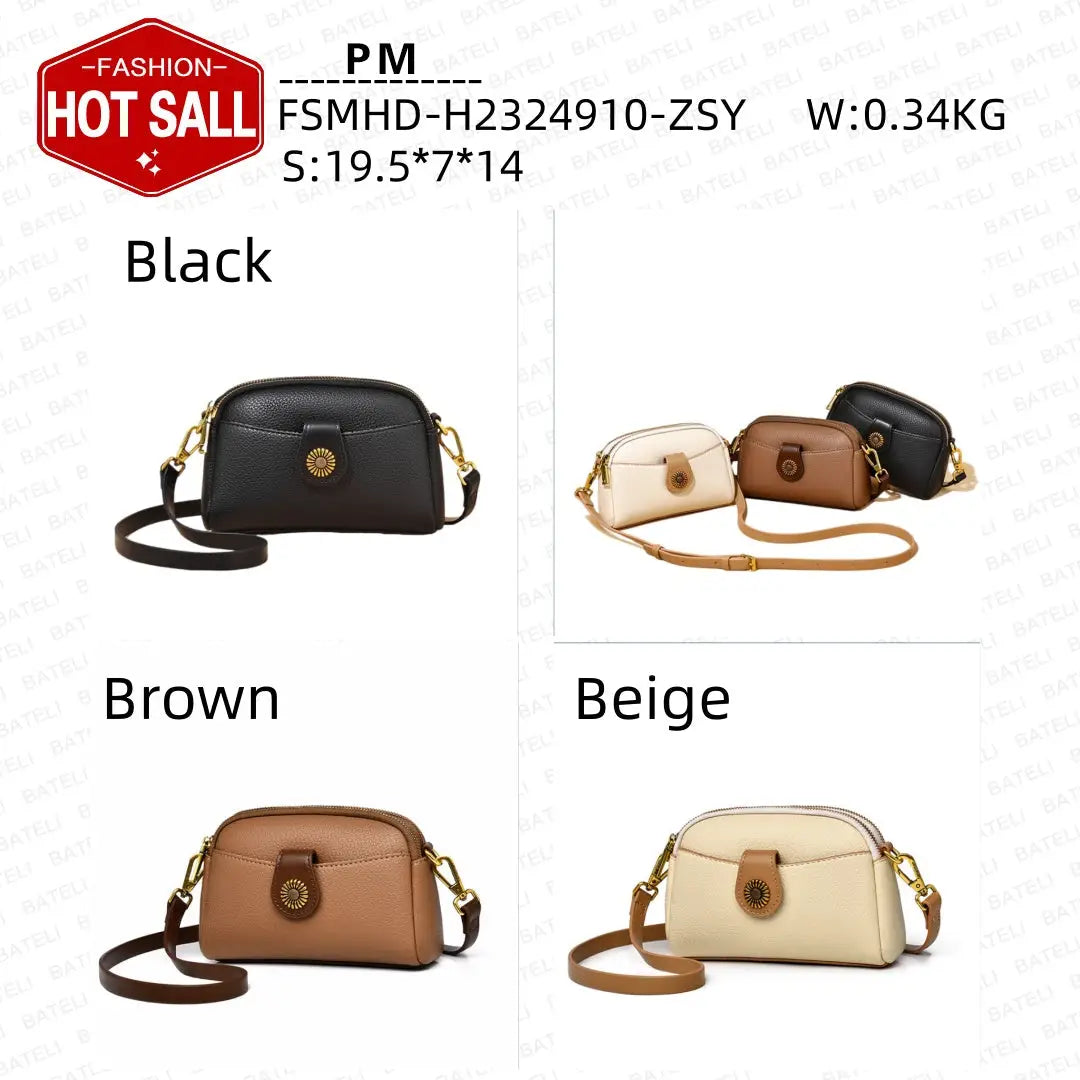 Comfy Soft Leather Women's Bag - Spring Summer New Flip Zipper Fashion Jade Lemon