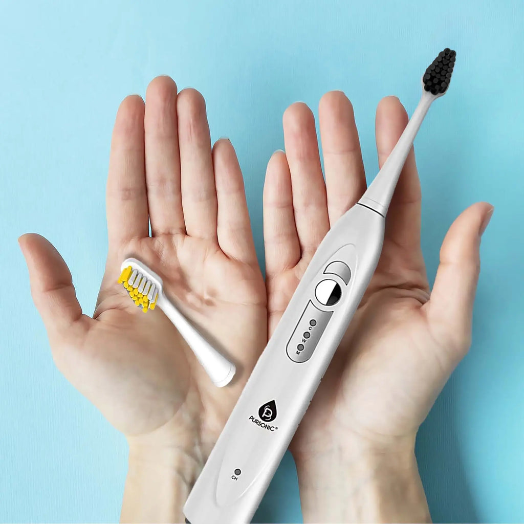 Pursonic Replacement Toothbrush Heads Charcoal Infused Bristles, Blush Apollo