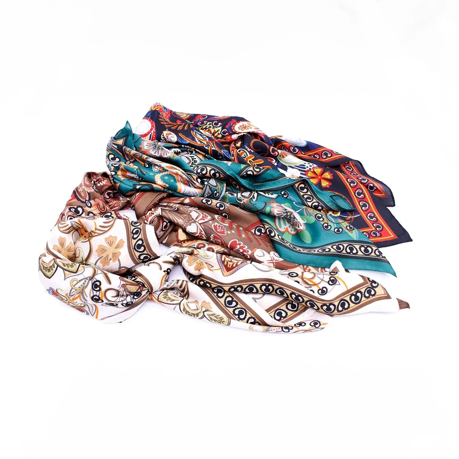 VIBRANT LUXURY FLORAL SILK SCARF Lavender Tartarus