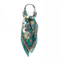 VIBRANT LUXURY FLORAL SILK SCARF Lavender Tartarus