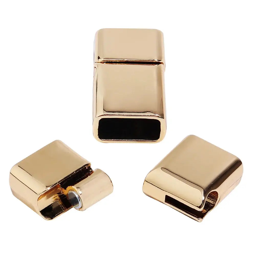 5Pcs Alloy Magnetic Clasps Round Square Corners Leather Cord End Clasp Connectors For DIY Jewelry Making Bracelet Accessories Subohmontaser