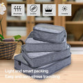 5-Piece Travel Packing Cubes Set with Mesh Tops Apricot Asteria