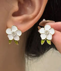 EPOXY FLOWER EARRING Purple Windroot